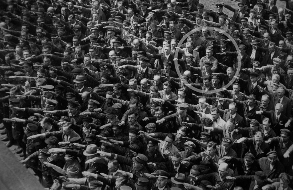 Being a Jesus Follower in a pagan culture means having the courage to be this guy (circled) every day.